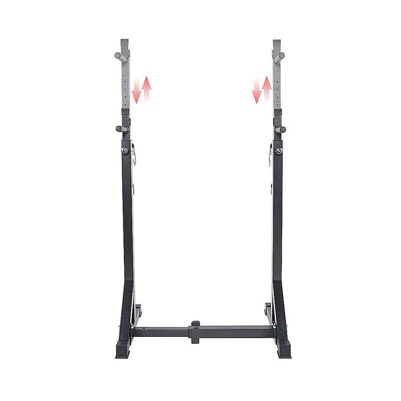 Commercial Squat Rack Adjustable Pair Fitness Exercise Weight Lifting Gym Barbell Stand