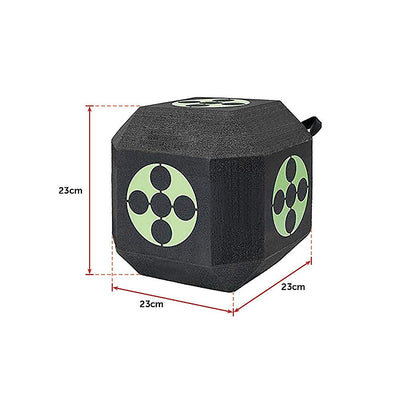 Archery 3D Dice Target Cube Reusable 18 Sides 23CM Self Healing XPE Foam Target