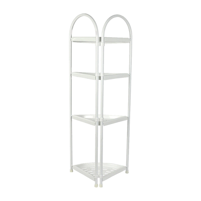 Shower Corner Shelf White Caddy Bathroom Shelves Organiser Bath Storage Rack 4