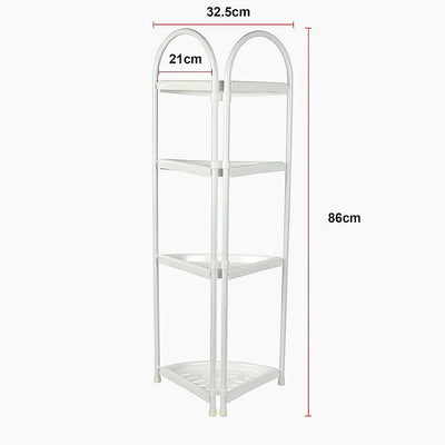 Shower Corner Shelf White Caddy Bathroom Shelves Organiser Bath Storage Rack 4