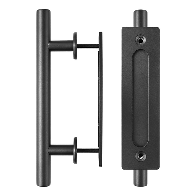 Carbon Steel Door Handle & Flush Pull Wood Door Gate Hardware 12"