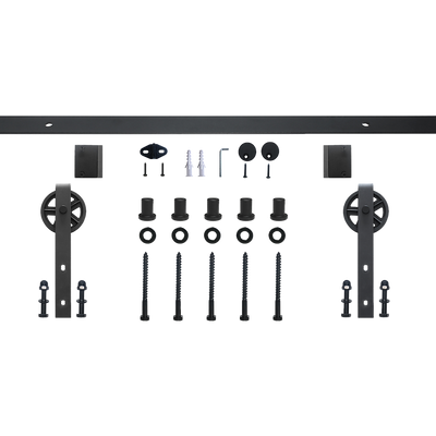 2M Big Spoke Wheel Sliding Barn Door Hardware