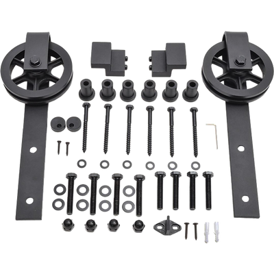 2M Big Spoke Wheel Sliding Barn Door Hardware