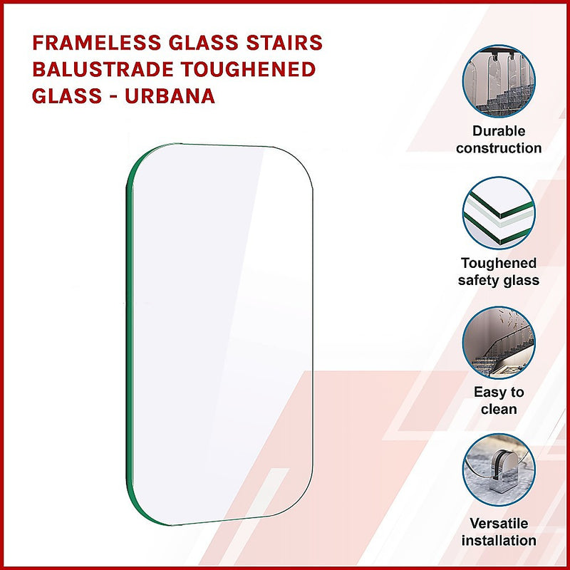 Frameless Glass Stairs Balustrade Toughened Glass - Urbana