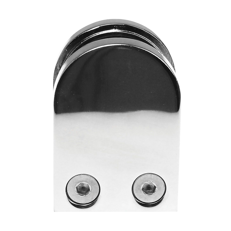 Chrome Bracket for Glass Balustrade Panels - Set of 2