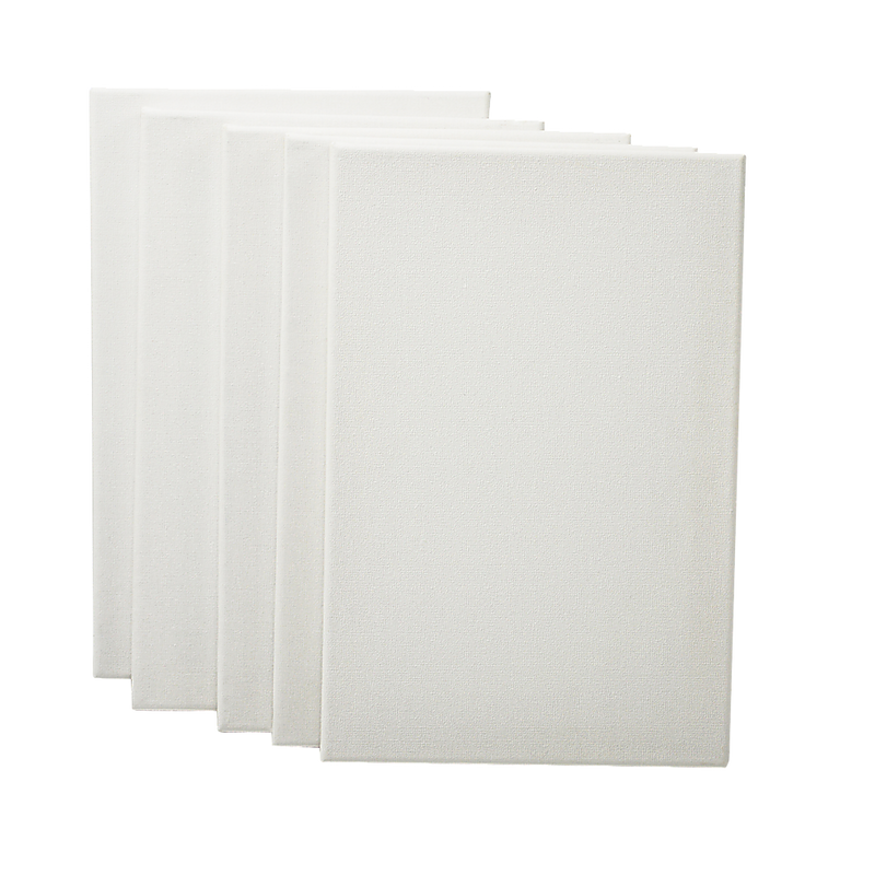 5 pack of 20x30cm Artist Blank Stretched Canvas Canvases Art Large White Range Oil Acrylic Wood