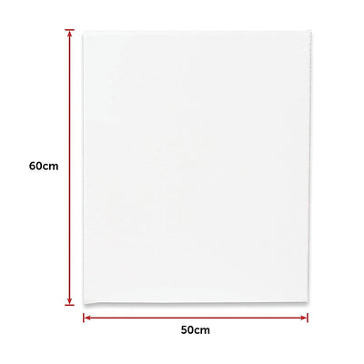 5 pack of 50x60cm Artist Blank Stretched Canvas Canvases Art Large White Range Oil Acrylic Wood