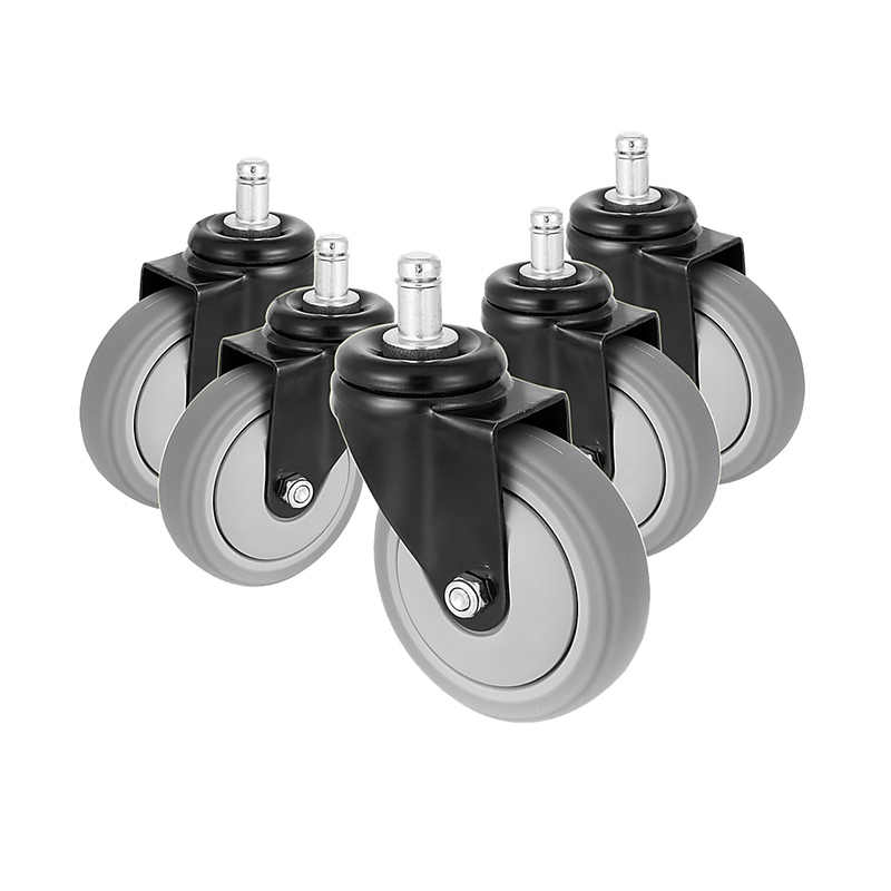 5x Office Chair Caster Wheels Set Heavy Duty & Safe for All Floors w/Universal Fit