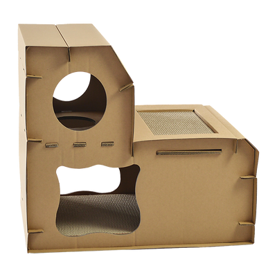 Cat Cardboard House Tree Tower Condo Scratcher Pet Post Pad Mat Furniture