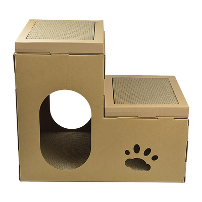 Cat Cardboard House Tree Tower Condo Scratcher Pet Post Pad Mat Furniture