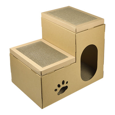 Cat Cardboard House Tree Tower Condo Scratcher Pet Post Pad Mat Furniture