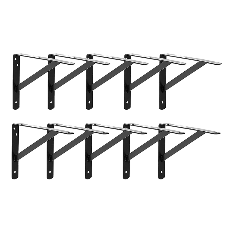 Heavy Duty Shelf Bracket, 20cm x 16cm 10-Pack