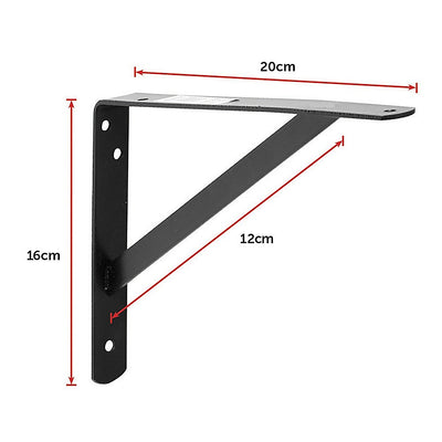 Heavy Duty Shelf Bracket, 20cm x 16cm 10-Pack