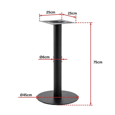 Steel Round 45cm Restaurant Cafe Office Table Base Leg