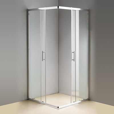 800 x 800mm Sliding Door Nano Safety Glass Shower Screen By Della Francesca