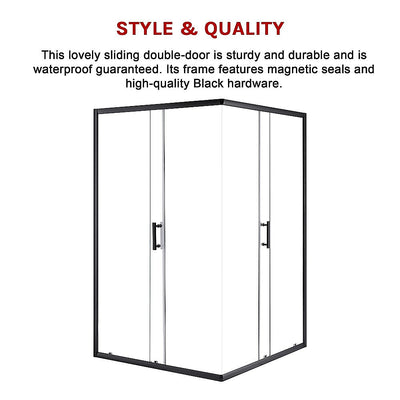 1200 x 1200mm Sliding Door Nano Safety Glass Shower Screen By Della Francesca