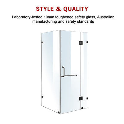 900 x 900mm Frameless 10mm Glass Shower Screen By Della Francesca