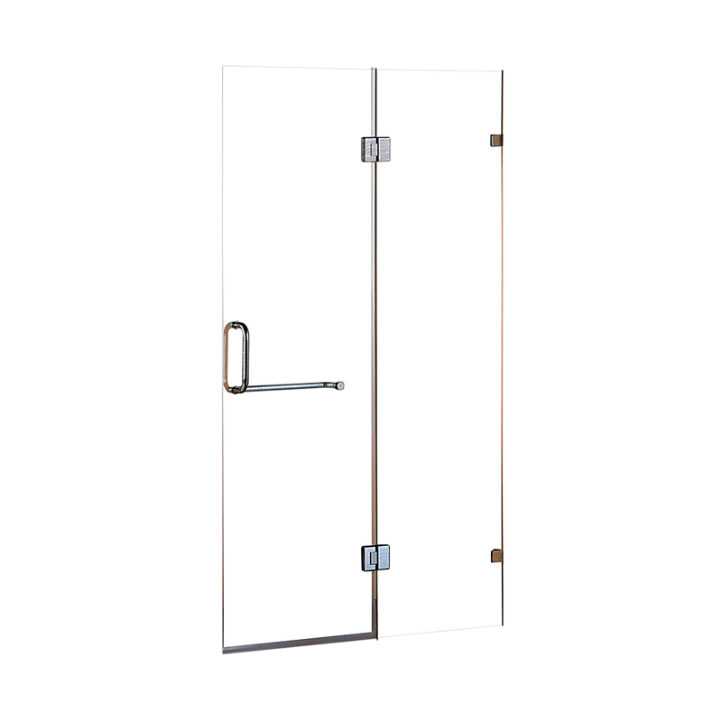 90 x 200cm Wall to Wall Frameless Shower Screen 10mm Glass By Della Francesca