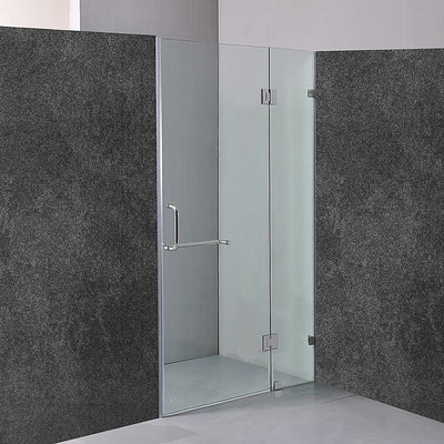 110 x 200cm Wall to Wall Frameless Shower Screen 10mm Glass By Della Francesca