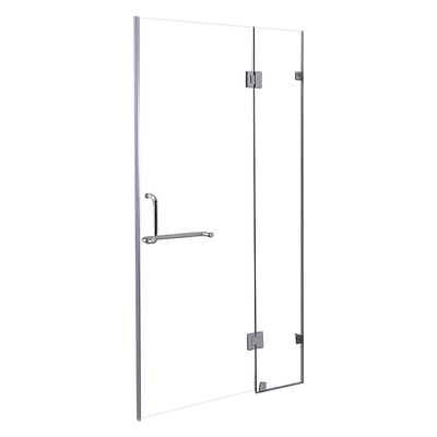 110 x 200cm Wall to Wall Frameless Shower Screen 10mm Glass By Della Francesca