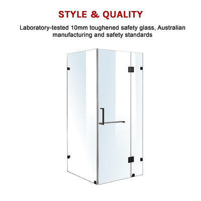 900 x 1000mm Frameless 10mm Glass Shower Screen By Della Francesca