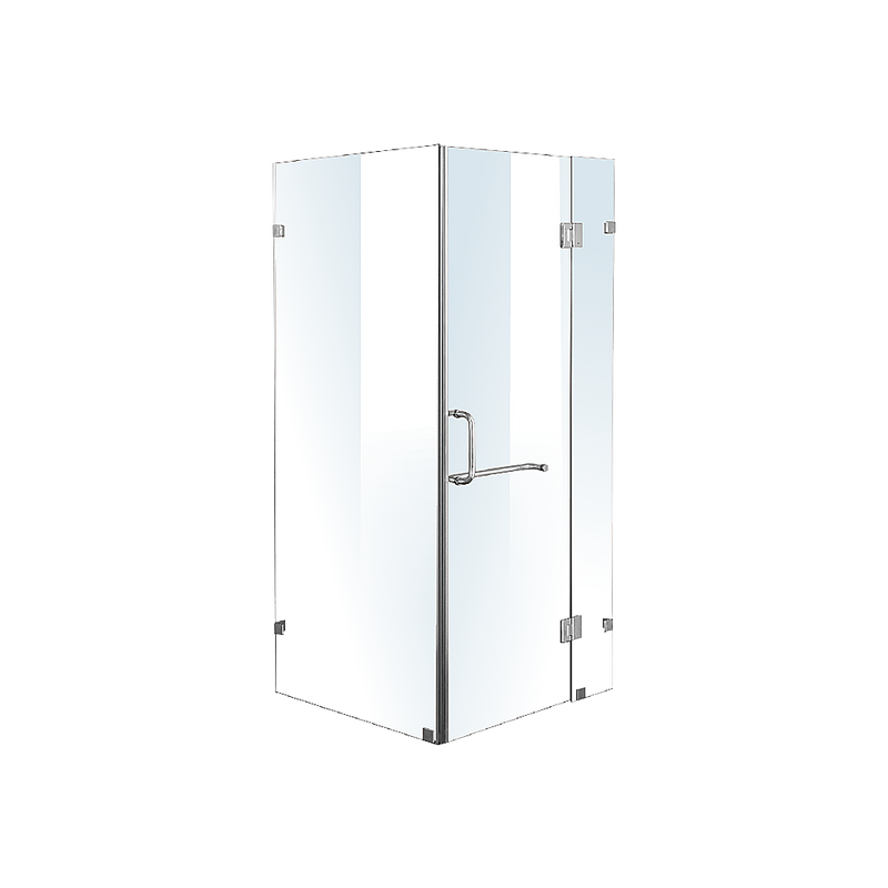 1100 x 800mm Frameless 10mm Glass Shower Screen By Della Francesca