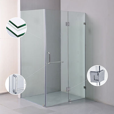 1200 x 800mm Frameless 10mm Glass Shower Screen By Della Francesca