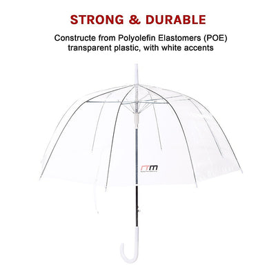 5x Clear Transparent Rain Walking Umbrella Parasol PVC Dome Wedding Party Favour