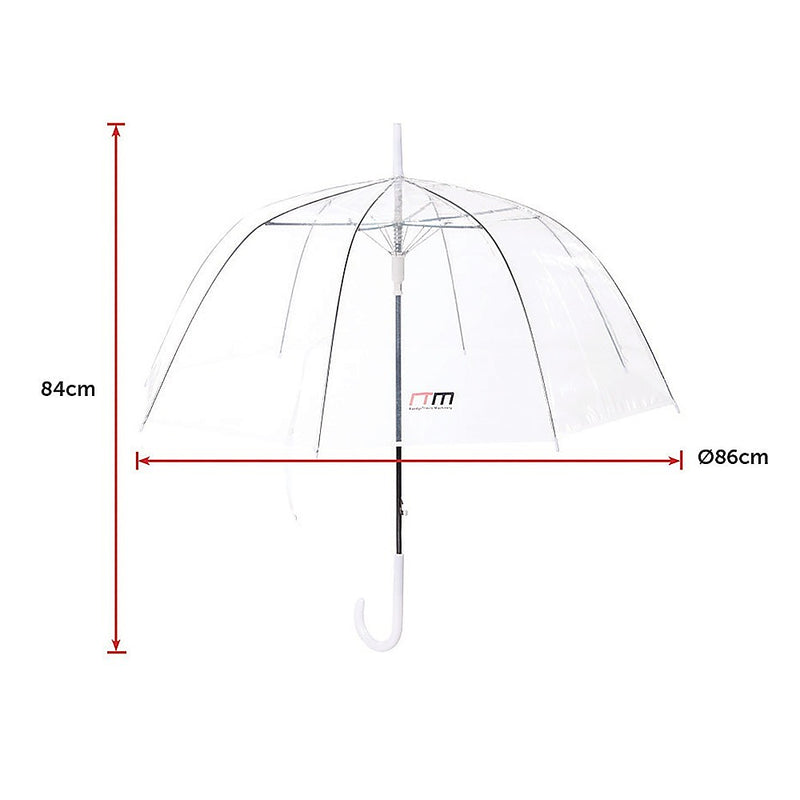 5x Clear Transparent Rain Walking Umbrella Parasol PVC Dome Wedding Party Favour