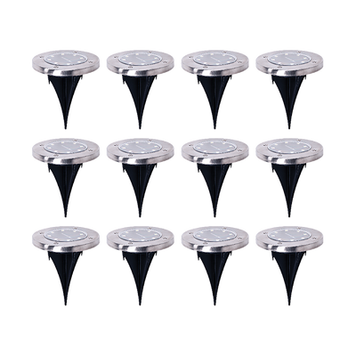 12x Solar Powered LED Buried Inground Recessed Light Garden Outdoor Deck Path