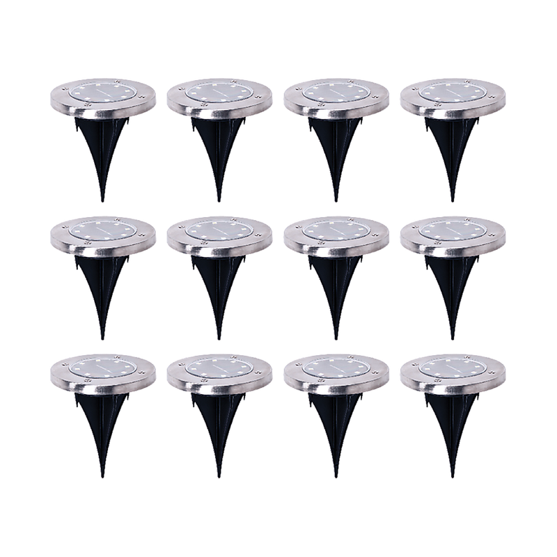 12x Solar Powered LED Buried Inground Recessed Light Garden Outdoor Deck Path