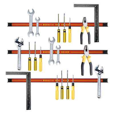 3 x 61cm Magnetic Wall Mounted Tool Holder Storage Organiser Garage Workshop