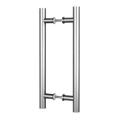 Round 300mm Push Pull Stainless Steel Door Handle Entrance Entry Shower Glass