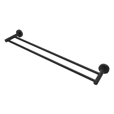 Single Classic Towel Bar Rail Bathroom Electroplated Matte Black Finish