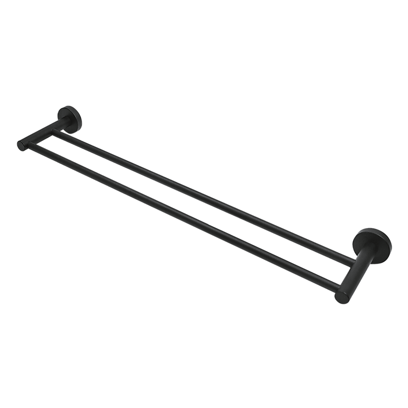 Single Classic Towel Bar Rail Bathroom Electroplated Matte Black Finish