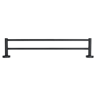 Single Classic Towel Bar Rail Bathroom Electroplated Matte Black Finish