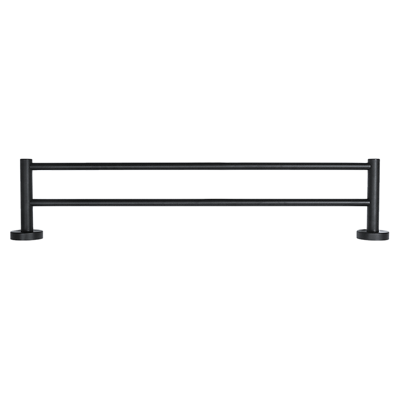 Single Classic Towel Bar Rail Bathroom Electroplated Matte Black Finish