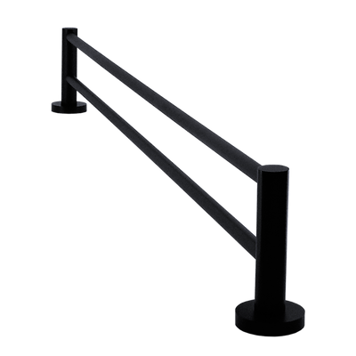 Single Classic Towel Bar Rail Bathroom Electroplated Matte Black Finish