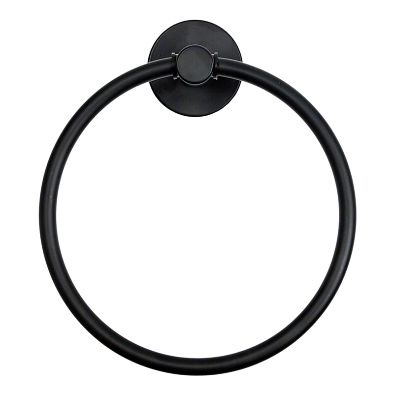 Classic Towel Bar Rail Ring Electroplated Matte Black Finish