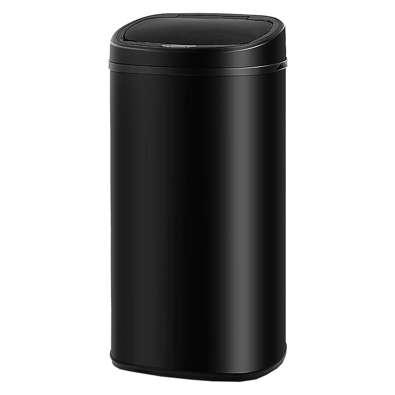 68L Motion Sensor Bin Automatic Stainless Steel Kitchen Rubbish Trash - Black