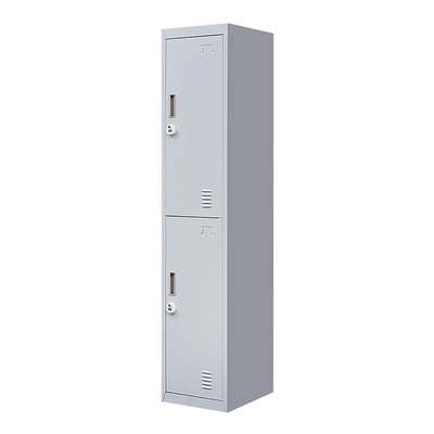 2-Door Vertical Locker for Office Gym Shed School Home Storage