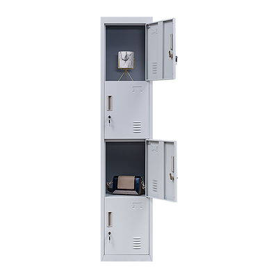 4-Door Vertical Locker for Office Gym Shed School Home Storage