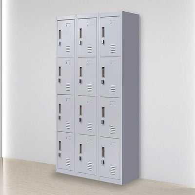 12-Door Locker for Office Gym Shed School Home Storage