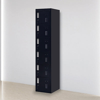 6-Door Locker for Office Gym Shed School Home Storage