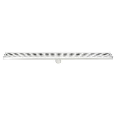 900mm Bathroom Shower Stainless Steel Grate Drain w/Centre outlet Floor Waste Square Pattern