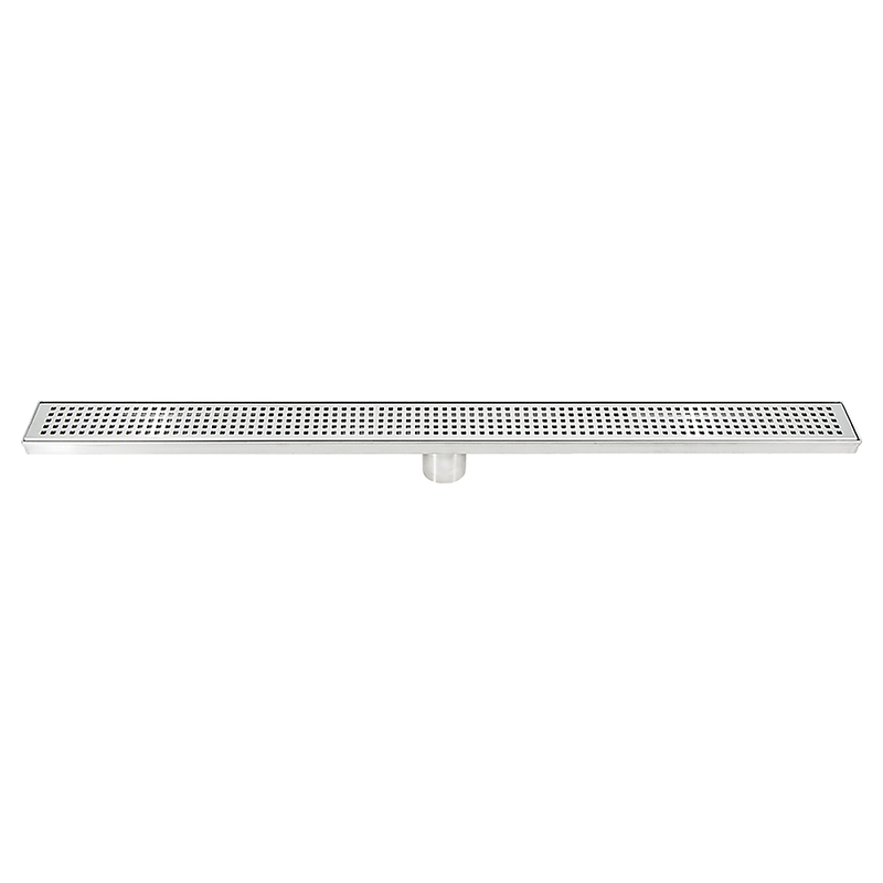 900mm Bathroom Shower Stainless Steel Grate Drain w/Centre outlet Floor Waste Square Pattern