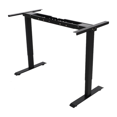 Palermo Standing Desk Sit Stand Height Adjustable Motorised Black Frame Only - Dual Motor