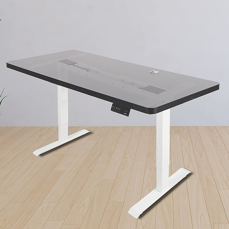 Palermo Standing Desk Sit Stand Height Adjustable Motorised White Frame Only - Dual Motor