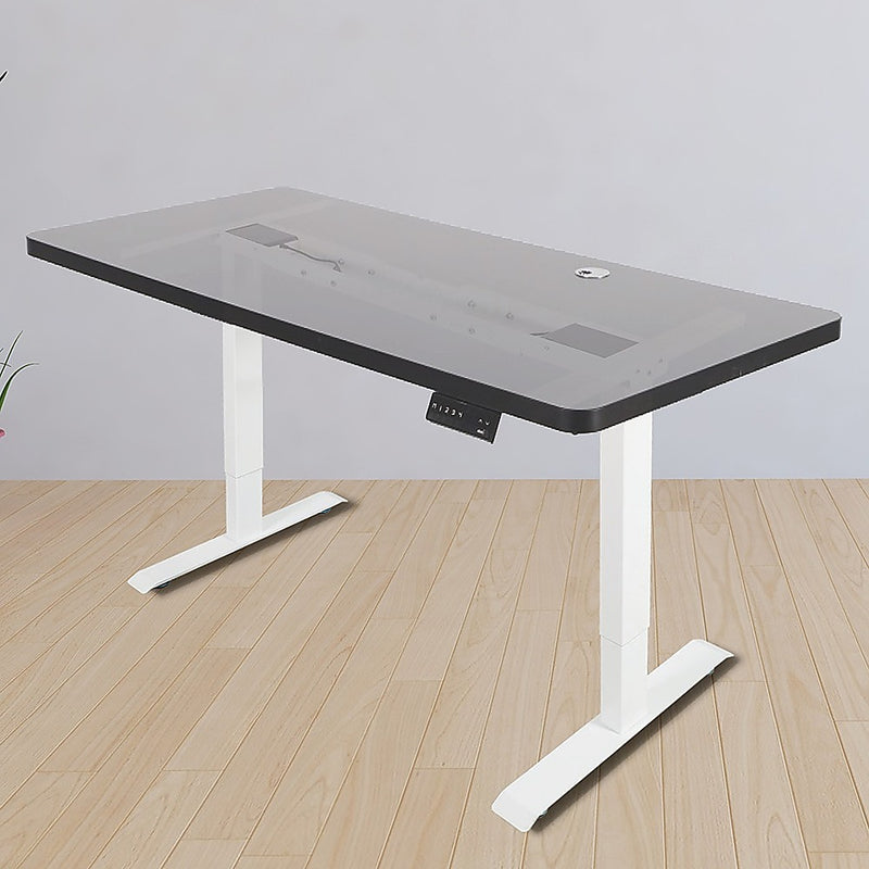 Palermo Standing Desk Sit Stand Height Adjustable Motorised White Frame Only - Dual Motor