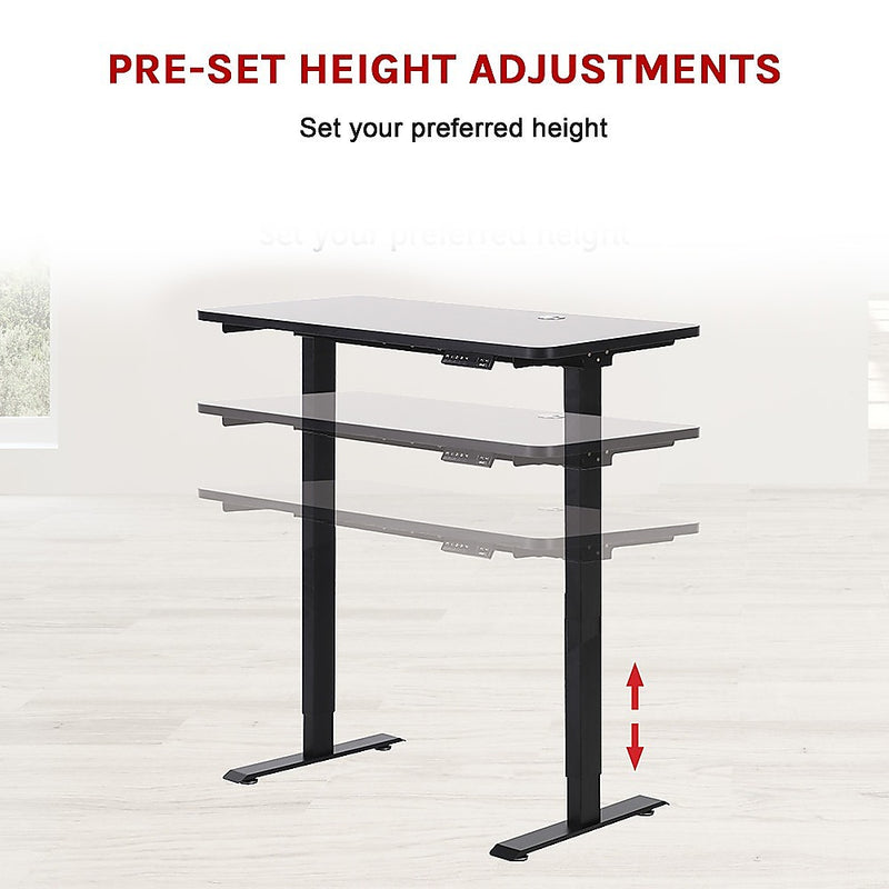 Palermo Standing Desk Sit Stand Height Adjustable Motorised 120cm Table Dual Motor